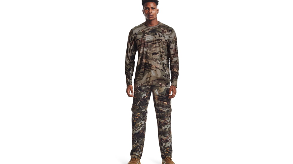 Under Armour Iso-Chill Brush Line Long Sleeve Shirt - Mens, UA Forest All Season Camo, Small, 1361308994SM