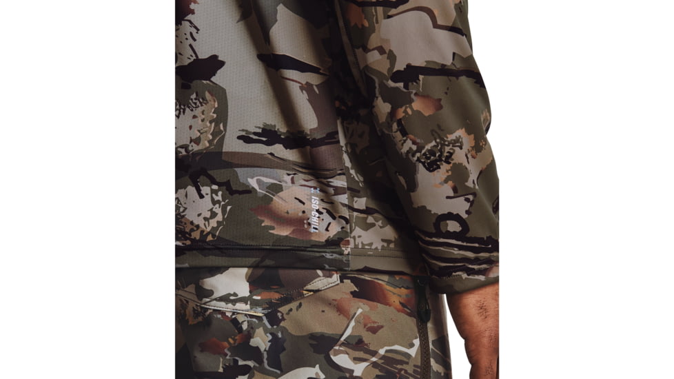 Under Armour Iso-Chill Brush Line Long Sleeve Shirt - Mens, UA Forest All Season Camo, Small, 1361308994SM