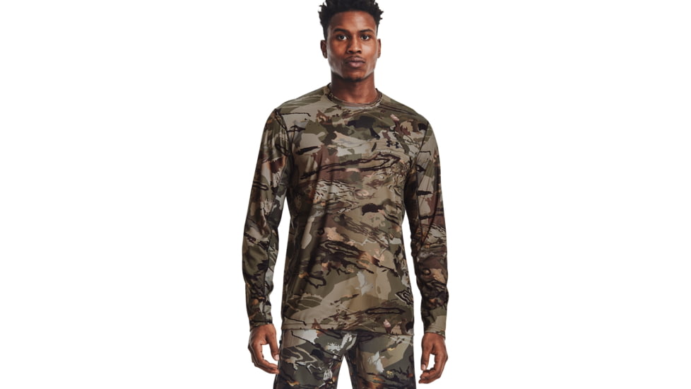 Under Armour Iso-Chill Brush Line Long Sleeve Shirt - Mens, UA Forest All Season Camo, Small, 1361308994SM