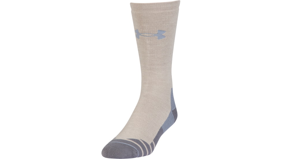 Under Armour Mens Hitch Heavy 3.0 Socks, Desert Sand/Steel, 9-11 Medium, U730-DES/STL-MD