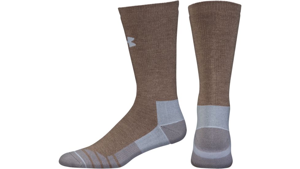 Under Armour Mens Hitch Heavy 3.0 Socks, Hearth Stone/Steel, 9-11 Medium, U730-HST/STL-MD