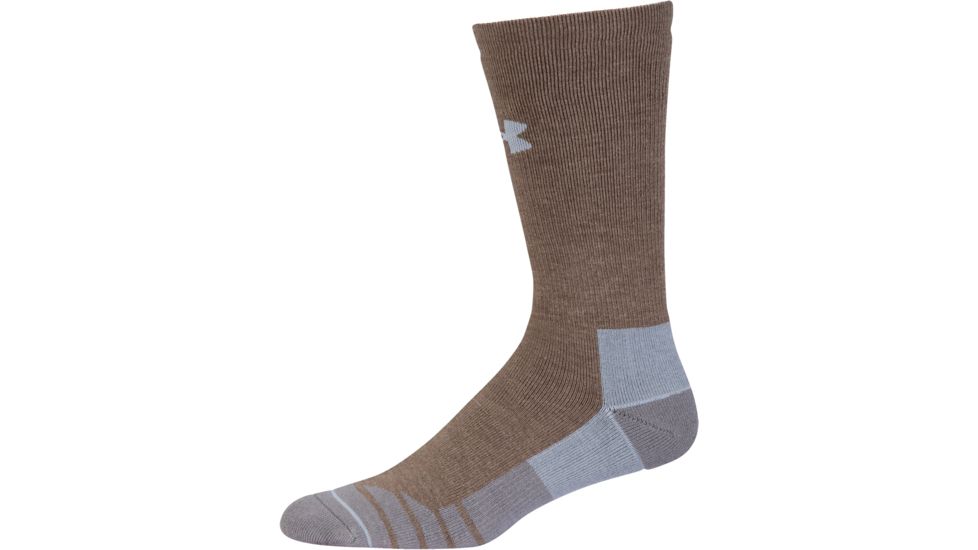 Under Armour Mens Hitch Heavy 3.0 Socks, Hearth Stone/Steel, 9-11 Medium, U730-HST/STL-MD