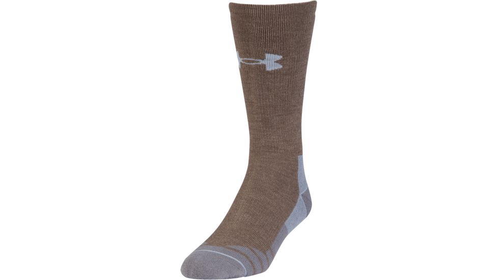 Under Armour Mens Hitch Heavy 3.0 Socks, Hearth Stone/Steel, 9-11 Medium, U730-HST/STL-MD