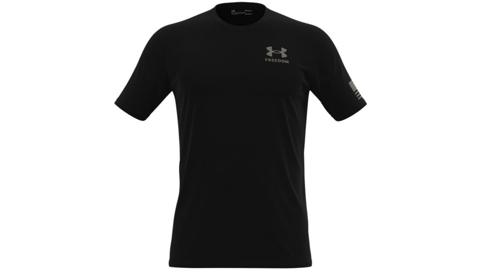 Under Armour New Freedom Flag Camo T-Shirt - Mens, Black / Brown Umber, Extra Large, 1370816002XL