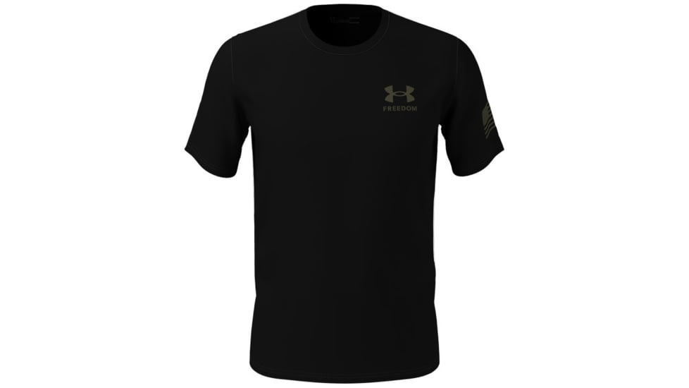Under Armour New Freedom Flag T-Shirt - Mens, Black / Marine OD Green, Extra Large, 1370810004XL