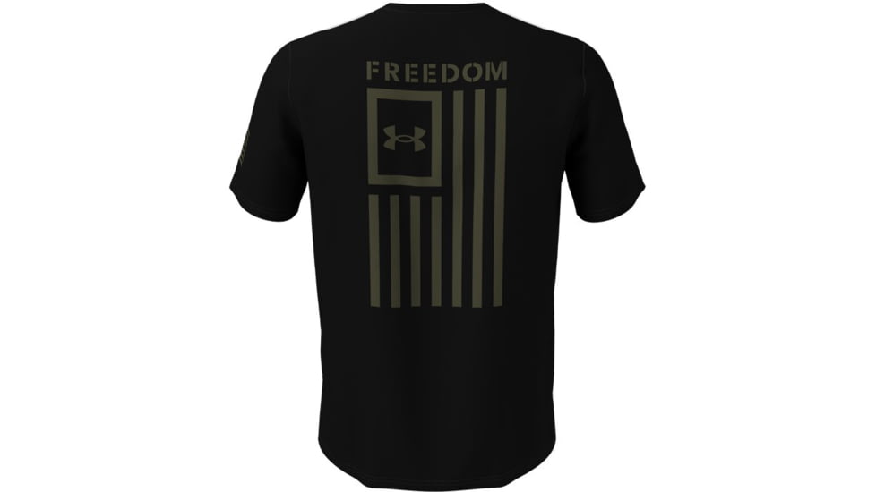 Under Armour Freedom Flag T-Shirt - Men's, Black/Marine OD Green, Extra Large, 1370810004XL