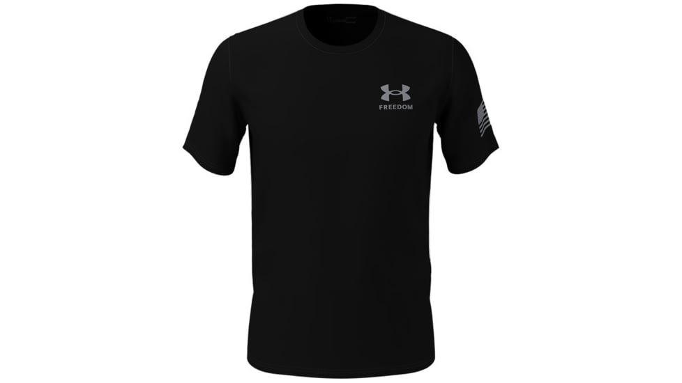 Under Armour New Freedom Flag T-Shirt - Mens, Black / Steel, Large, 1370810002LG