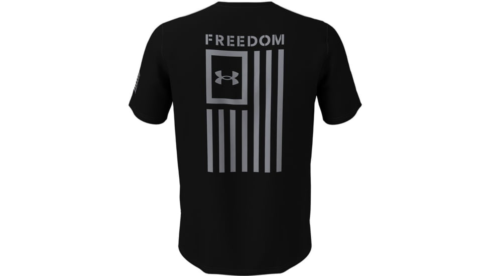 Under Armour Freedom Flag T-Shirt - Men's, Black/Steel, Large, 1370810002LG