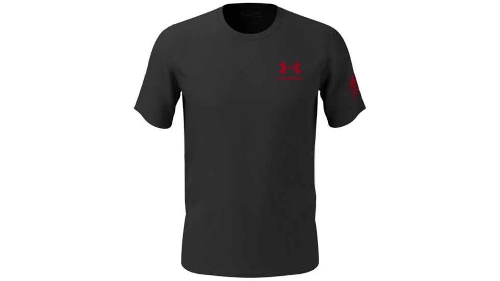 Under Armour New Freedom Flag T-Shirt - Mens, Charcoal Medium Heather, Small, 1370810019SM