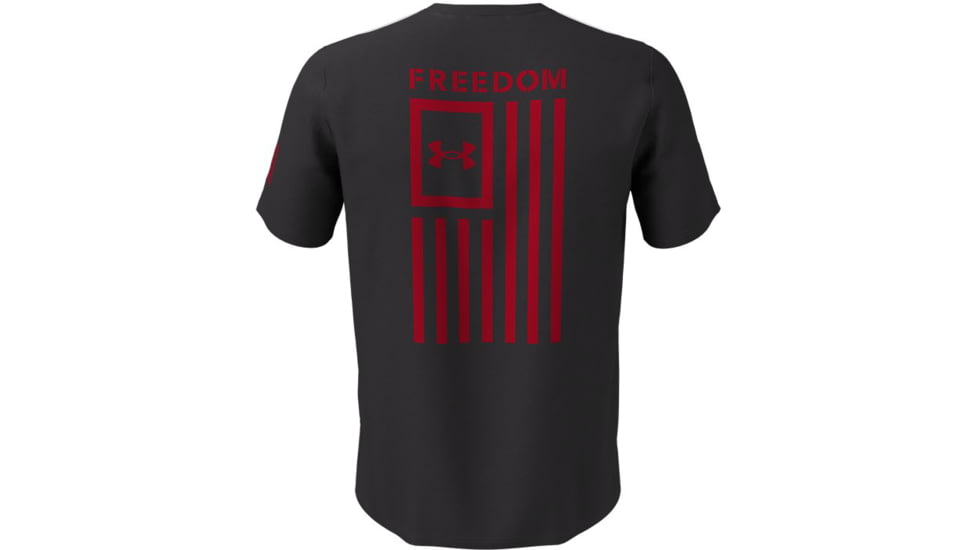 Under Armour Freedom Flag T-Shirt - Men's, Charcoal Medium Heather, Small, 1370810019SM