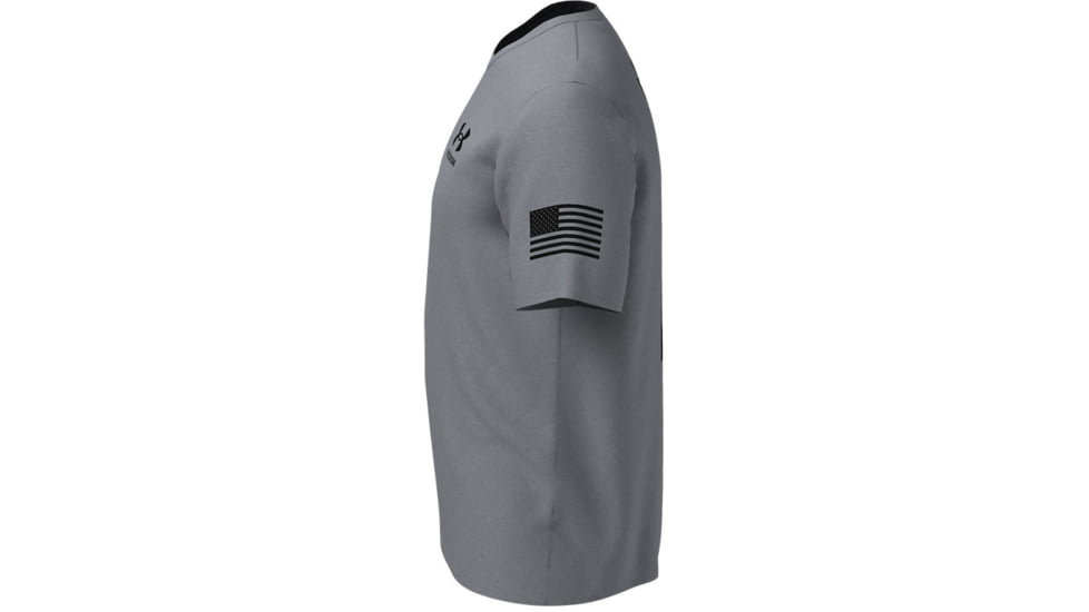 Under Armour New Freedom Flag T-Shirt - Mens, Steel Medium Heather / Black, Small, 1370810035SM