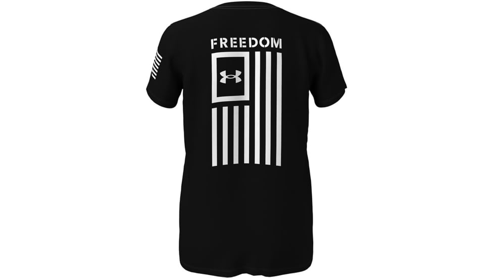 Under Armour New Freedom Flag T-Shirt - Womens, Black, Extra Large, 1370814001XL