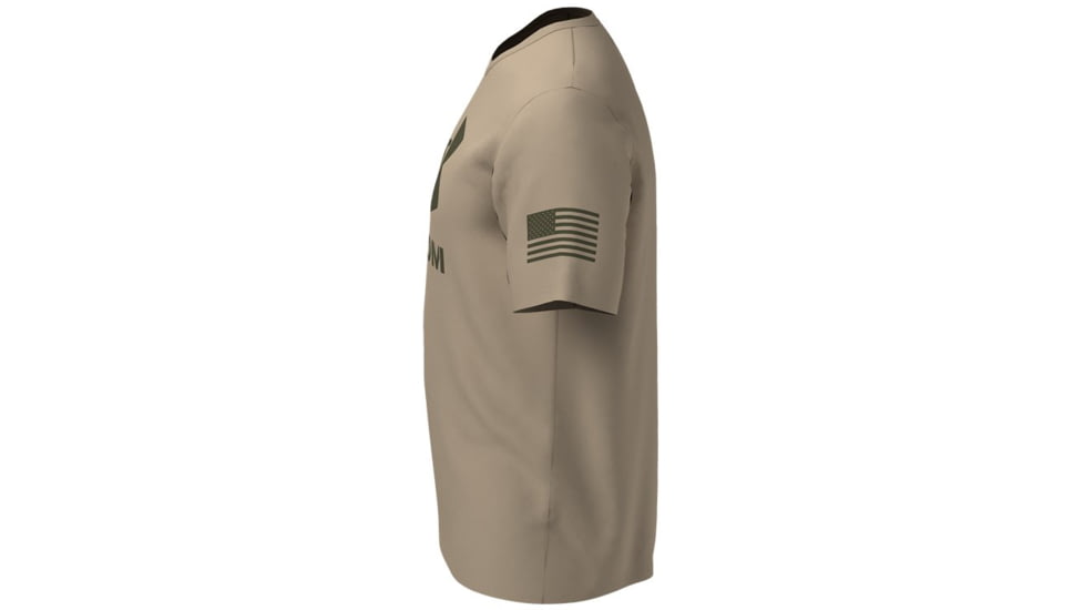 Under Armour New Freedom Logo T-Shirt - Mens, Desert Sand, 2XL, 13708112902X