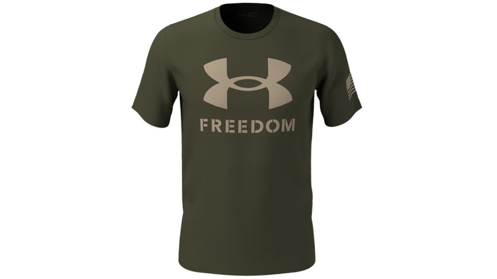 Under Armour Freedom Logo T-Shirt - Men's, Marine OD Green, Extra Large, 1370811390XL