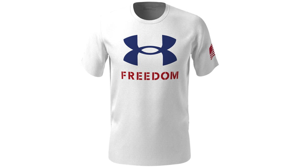 Under Armour Freedom Logo T-Shirt - Men's, White, 2XL, 13708111002X