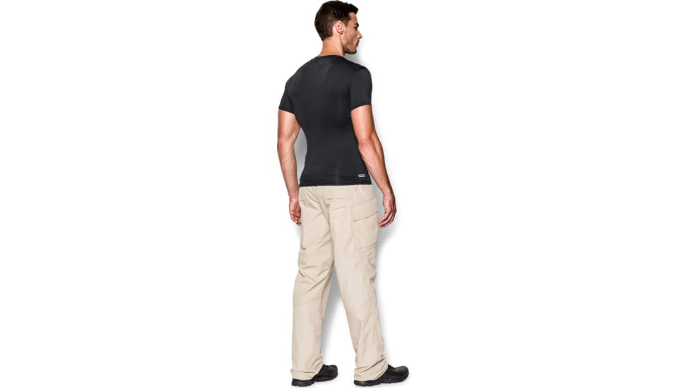 Under Armour Tactical HeatGear Compression V-Neck T-Shirt - Mens, Black, 3X-Large, 12160100013X