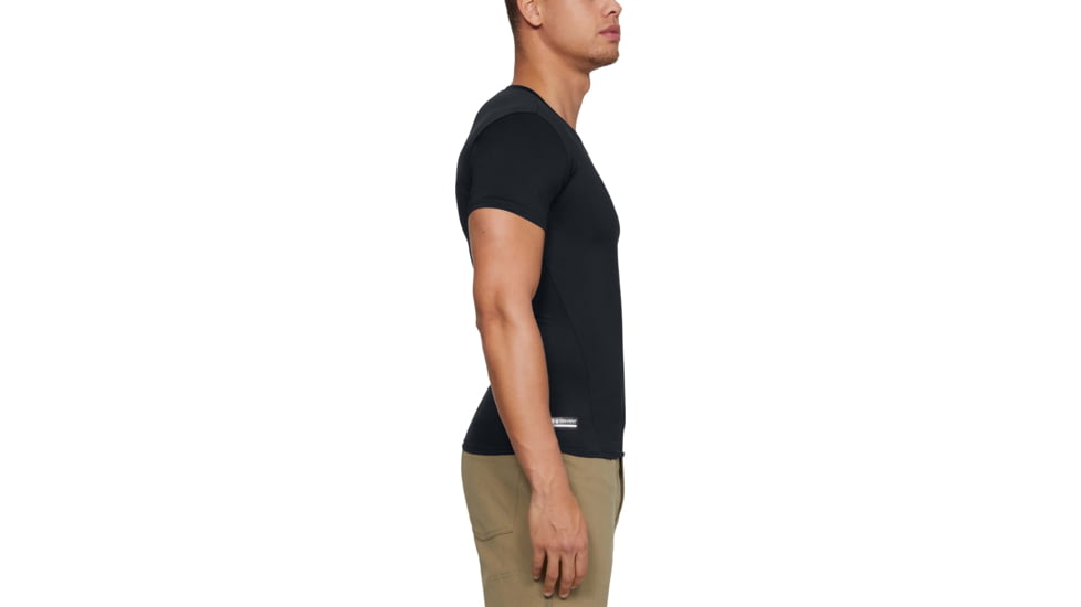Under Armour Tactical HeatGear Compression V-Neck T-Shirt - Mens, Black, 3X-Large, 12160100013X