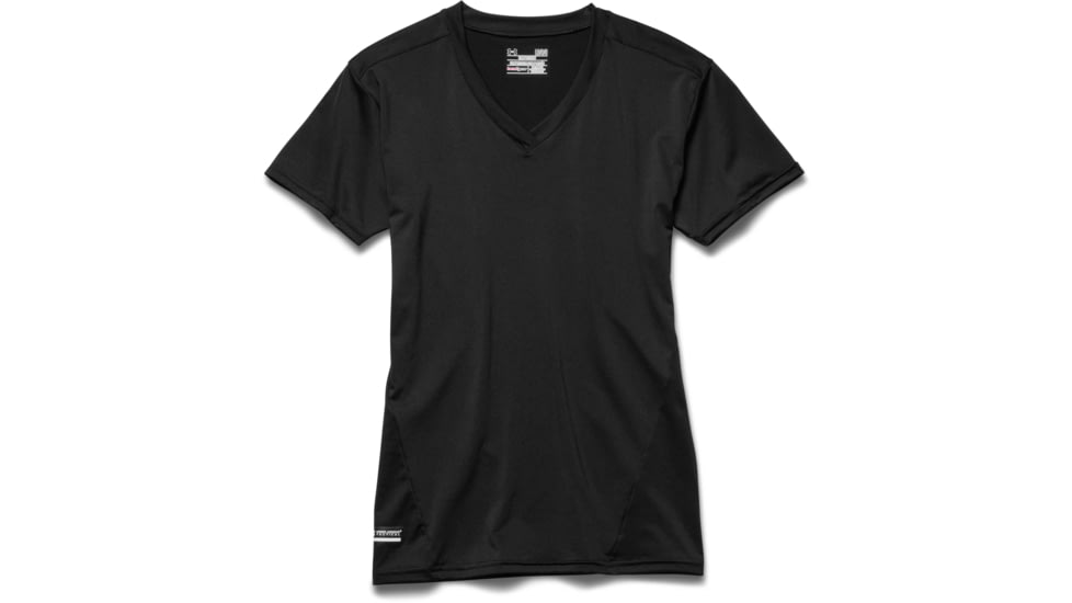 Under Armour Tactical HeatGear Compression V-Neck T-Shirt - Mens, Black, 3X-Large, 12160100013X