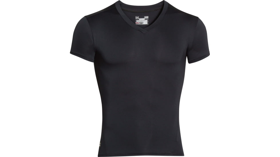 Under Armour Tactical HeatGear Compression V-Neck T-Shirt - Mens, Black, 3X-Large, 12160100013X