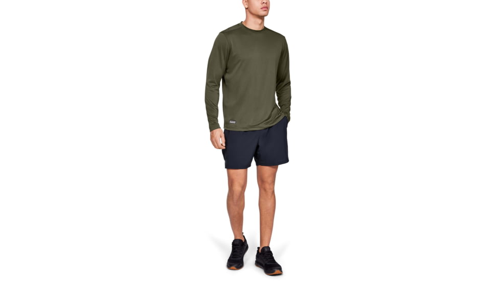 Under Armour Tactical UA Tech Long Sleeve T-Shirt - Mens, Marine OD Green, Medium, 1248196390MD