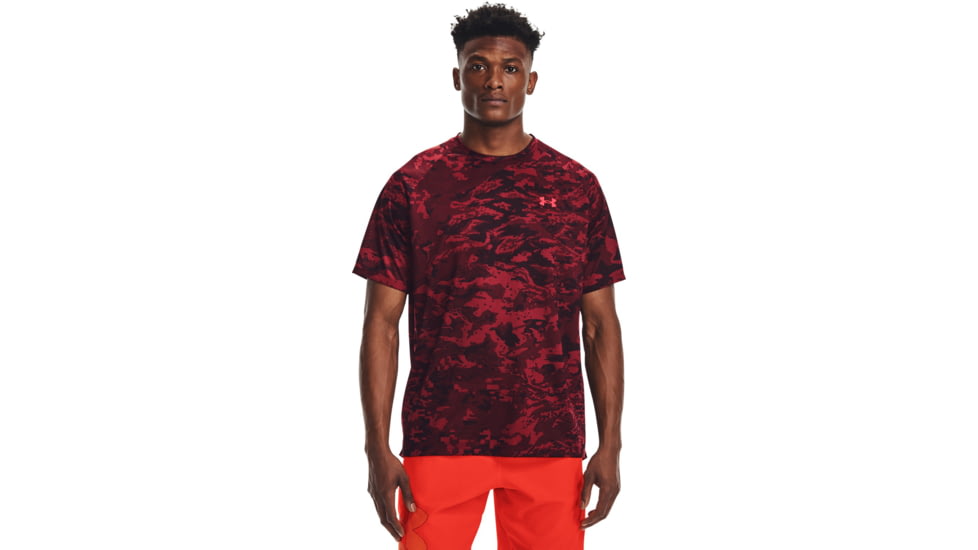 Under Armour Tech 2.0 Camo Symbol Short Sleeve T-Shirt - Men's, Red, Extra Large, 1366477600XL