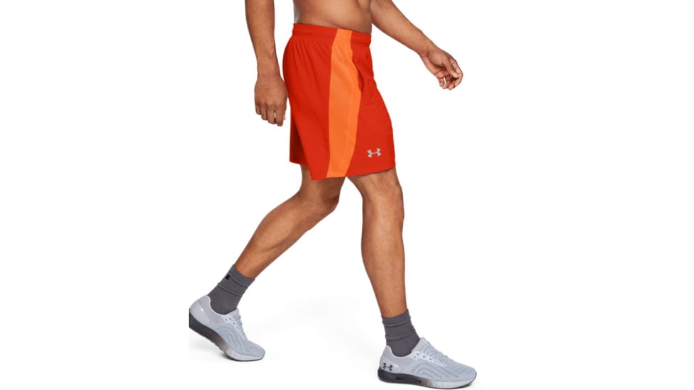Under Armour UA Launch SW 7 Running Shorts - Mens, Small, Ultra Orange, 1326572856SM