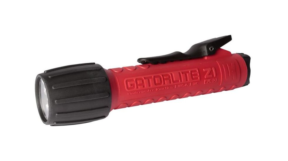 Underwater Kinetics GatorLite eLED Z1 - Herculite, Sleeve Instruction, With Batteries, Red 522118