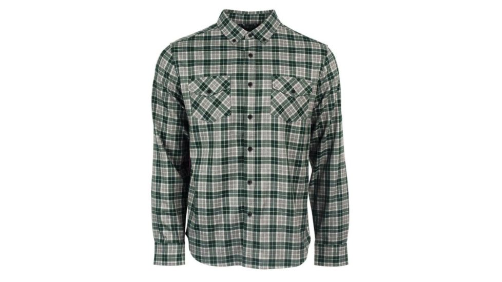 United By Blue Bowne Stretch Plaid Shirt - Men's, Green/ Grey, Small, 73M-3BO-GN2