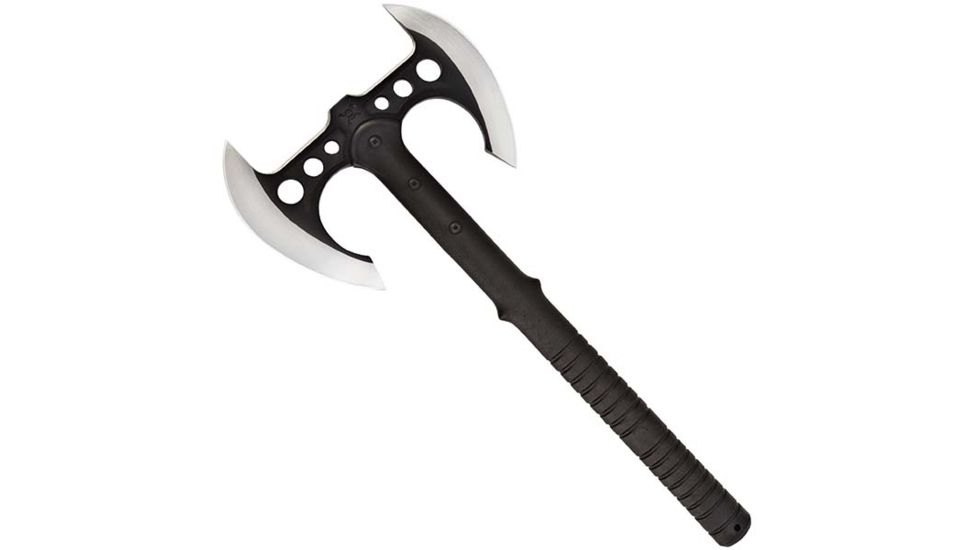 United Cutlery M48 Tactical Double Bladed Axe,5.5in,Black Oxide Finish w/Sheath UC3056