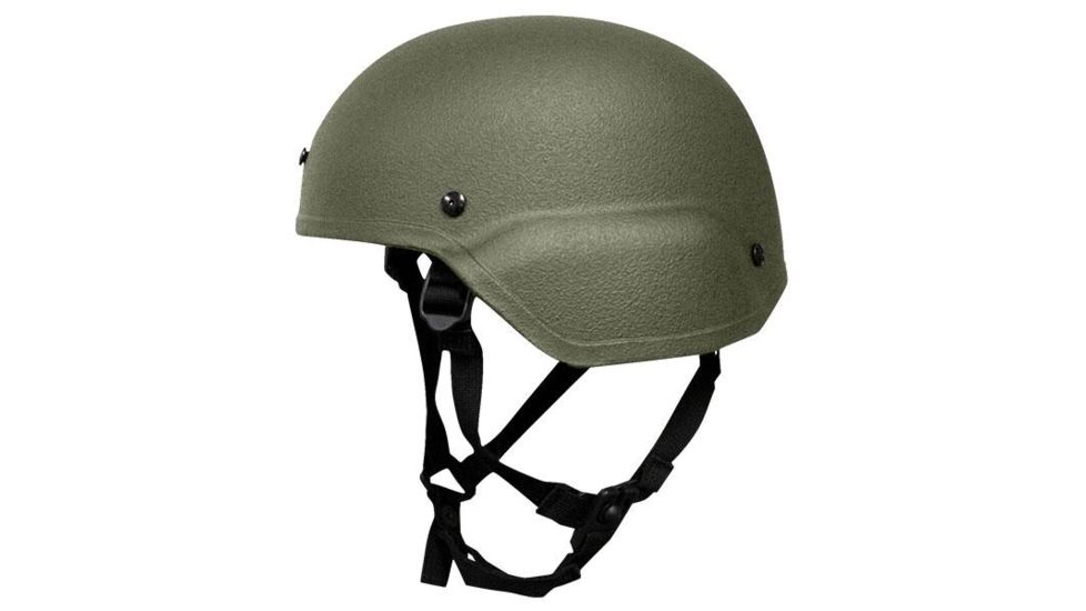 United Shield ACH Ballistic Helmet Level IIIA LE Style Mid Cut w/ 4pt Harness System, OD Green, Large ACH-MICH LE - MID CUT-OD-LG