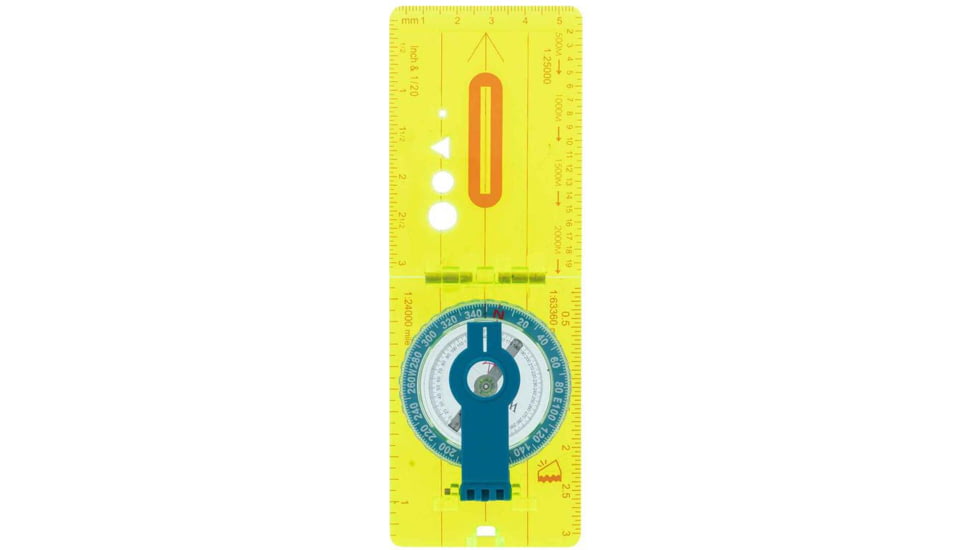 UST Hi Vis Lensatic Map Compass, Neon, 1146782