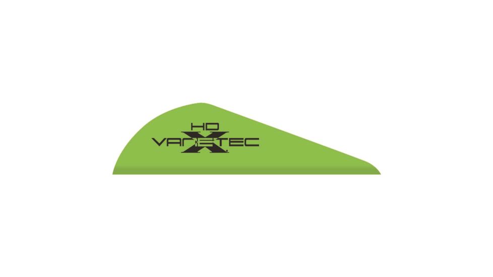 Vanetec HD Vanes Flo 2 in, Neon Green, Pack of 100, HD20-04