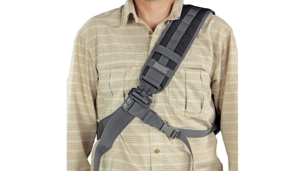 Vanquest Gear GT Cobra Sling Strap, Black/Wolf Gray Trim, Medium 018020BKWG