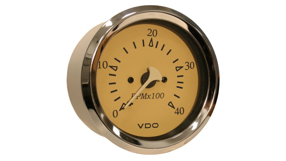 VDO Allentare Teak 4000RPM 3-3/8" 85mm Diesel Tachometer Alternator - 12V 61093