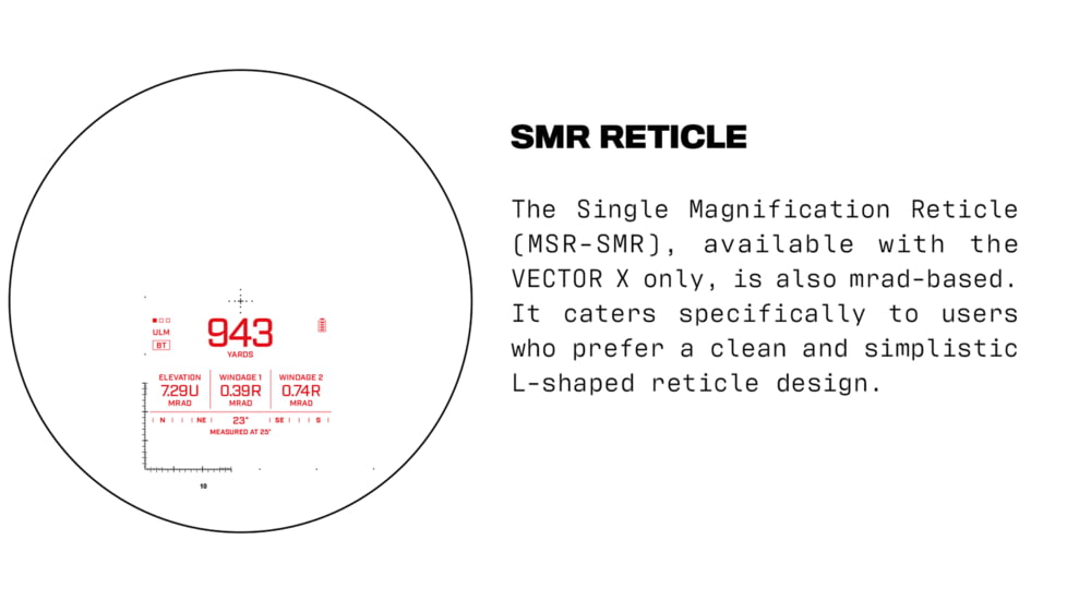 VECTRONIX SHOOTING SOLUTIONS Vector X 42 10x42mm Rangefinding Binocular, MSR-SMR Reticle, 917235-DIST