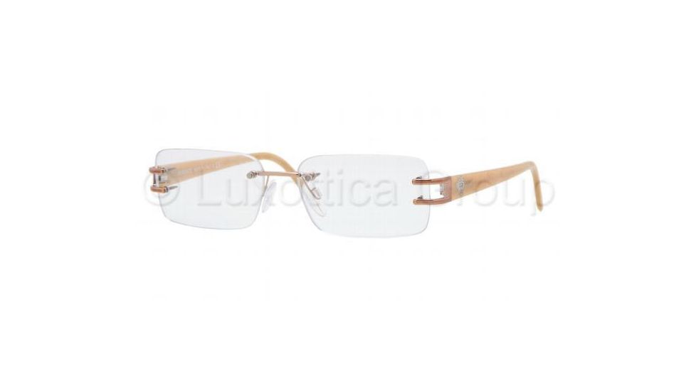 Versace VE 1170 Eyeglasses Styles Orange Frame w/Non-Rx 51 mm Diameter Lenses, 1052-5115