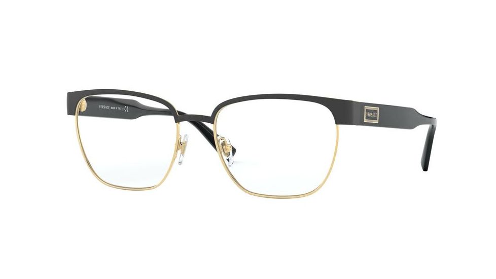 Versace VE1264 Eyeglass Frames 1436-54 - Matte Black/Gold