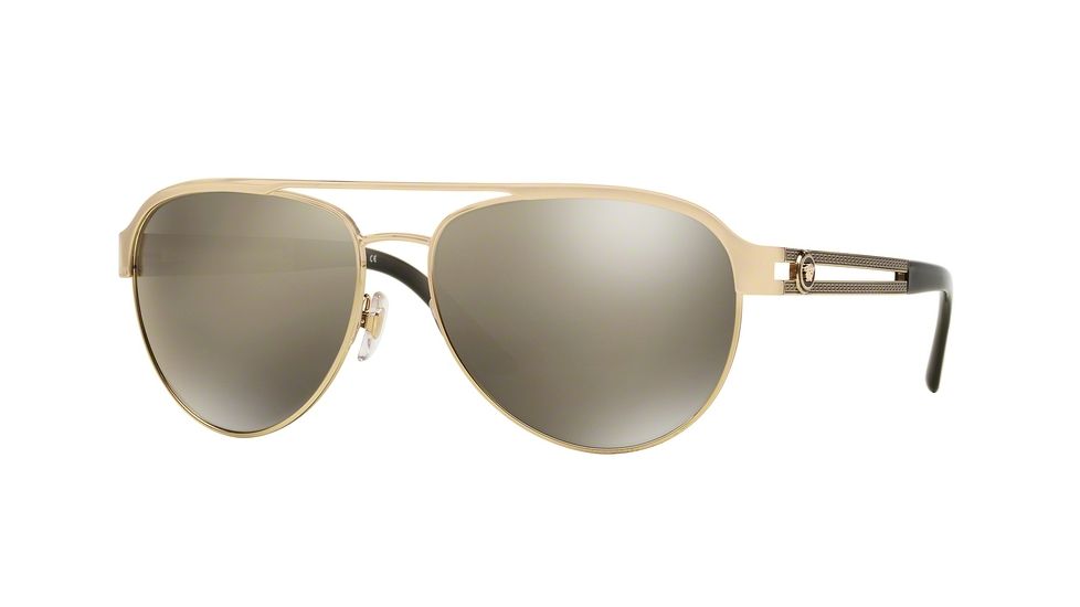 Versace VE2165 Bifocal Prescription Sunglasses VE2165-12525A-58 - Lens Diameter 58 mm, Frame Color Pale Gold
