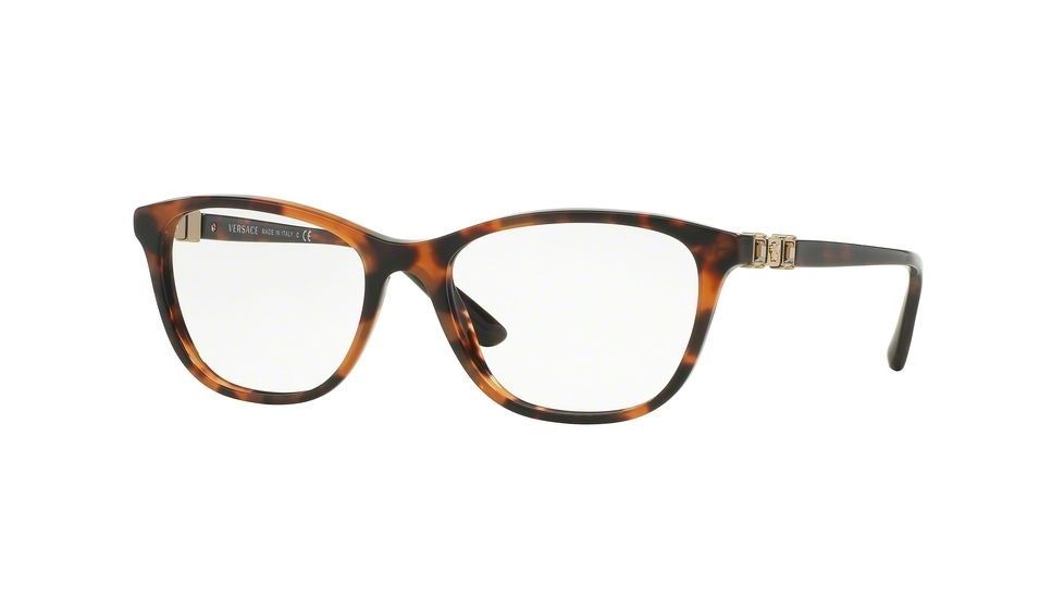 Versace VE3213B Eyeglass Frames 944-52 - Havana Frame