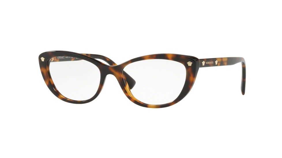 Versace VE3258 Eyeglass Frames 5267-51 - Havana Frame
