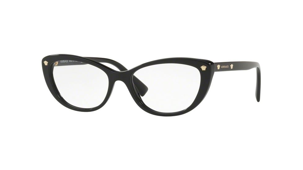 Versace VE3258 Eyeglass Frames GB1-51 - Black Frame