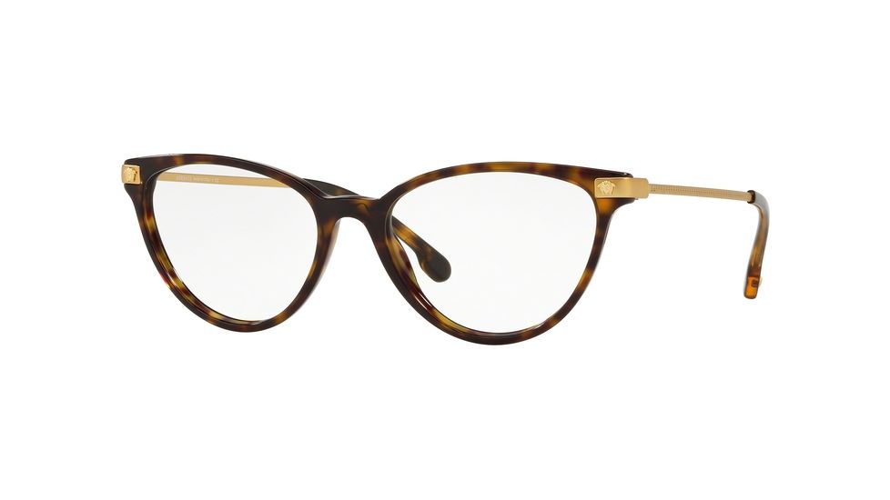 Versace VE3261 Eyeglass Frames 108-52 - Dark Havana Frame