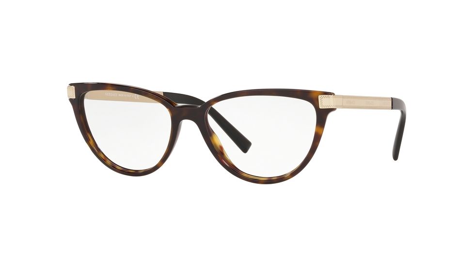Versace VE3271A Eyeglass Frames 108-54 - Dark Havana