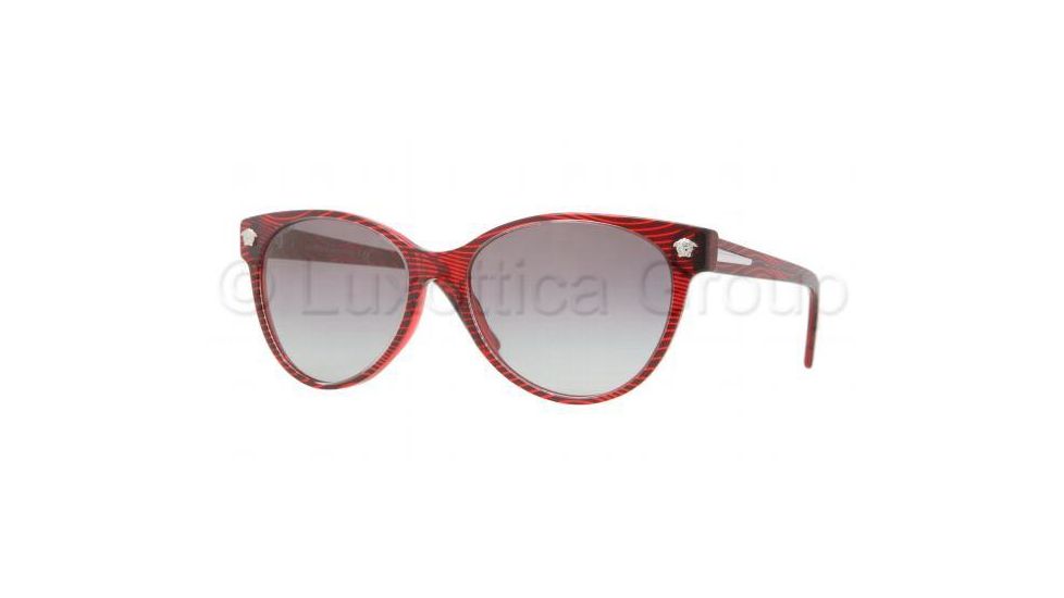 Versace JANUARY JONES VE4214 Single Vision Prescription Sunglasses VE4214-935-11-5617 - Lens Diameter 56 mm, Frame Color Waves Red