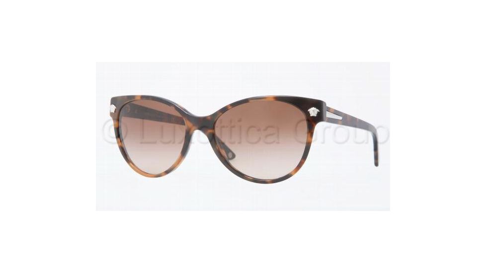 Versace JANUARY JONES VE4214 Single Vision Prescription Sunglasses VE4214-944-13-5617 - Lens Diameter 56 mm, Frame Color Dark Havana