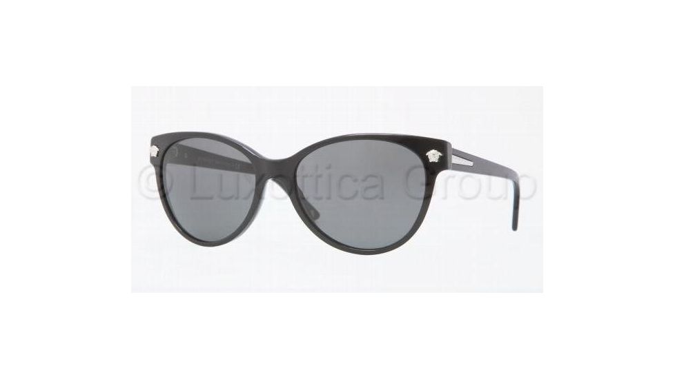 Versace JANUARY JONES VE4214 Single Vision Prescription Sunglasses VE4214-GB1-87-5617 - Lens Diameter 56 mm, Frame Color Shiny Black