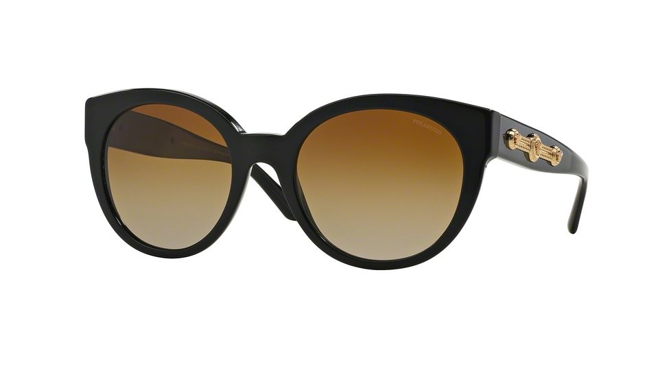 Versace VE4294 Sunglasses GB1/T5-56 - Black Frame, Polar Brown Gradient Lenses