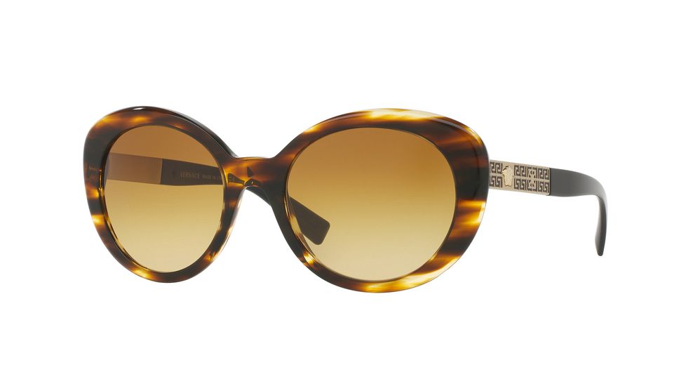 Versace VE4318A Bifocal Prescription Sunglasses VE4318A-52022L-55 - Lens Diameter 55 mm, Frame Color Striped Havana