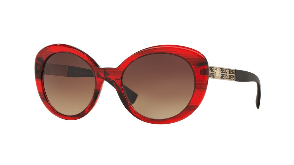 Versace VE4318A Bifocal Prescription Sunglasses VE4318A-520313-55 - Lens Diameter 55 mm, Frame Color Transparente Striped Red