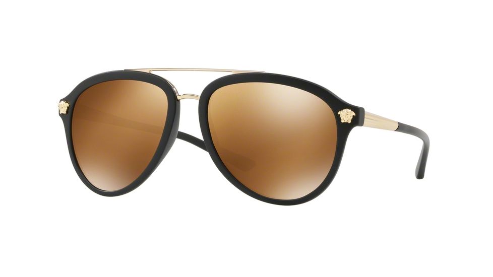 Versace VE4341 Progressive Prescription Sunglasses, 58mm, Matte Black, VE4341-51226H-58-PRO